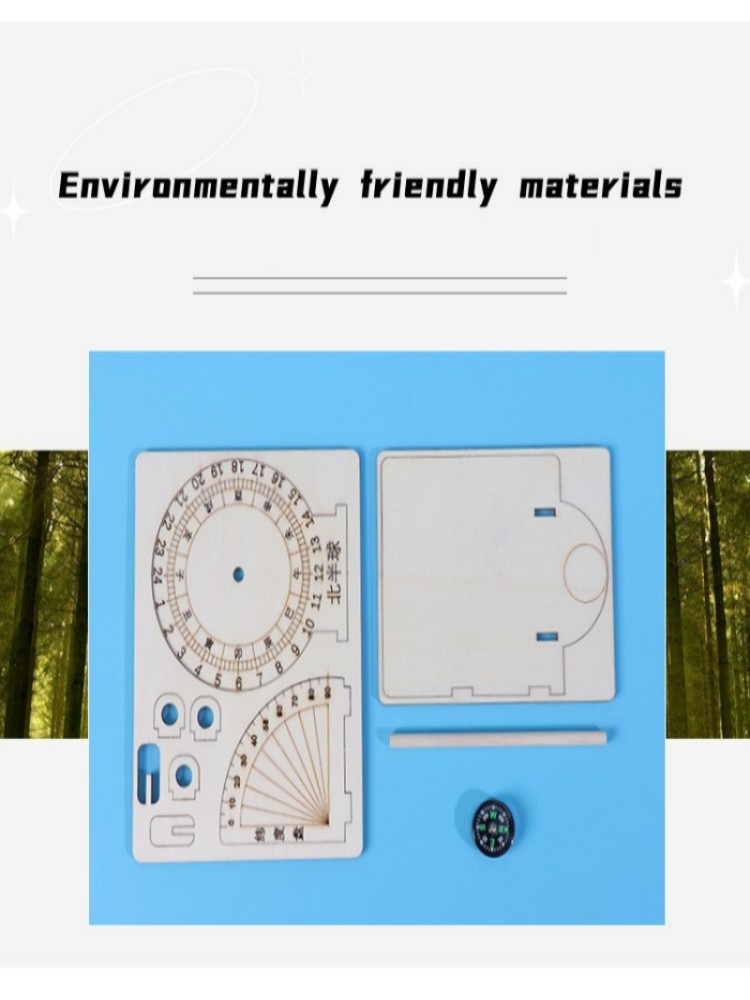 Äquatoriale Sonnenuhr Uhr Holz Gebäude Wissenschaftliche Modell DIY Lehrmittel Pädagogisches Spielzeug Für Kinder Schreibtisch Zubehör