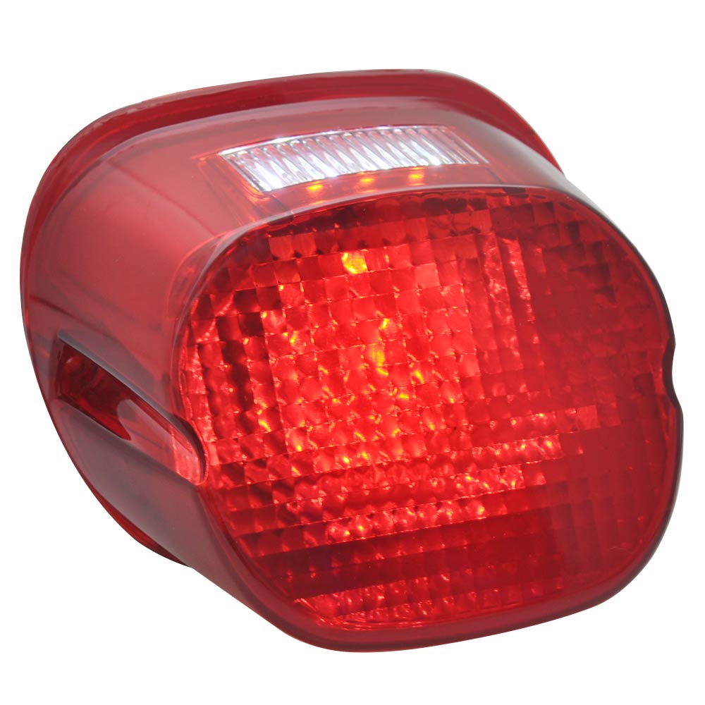 Motorcycle Tail Rear LED Light Brake Stop Lamp Modified Taillight For Harley Softail Touring XL FXST FLSTF FLSTSB FLHTC FLHTCU: W05-2 Red