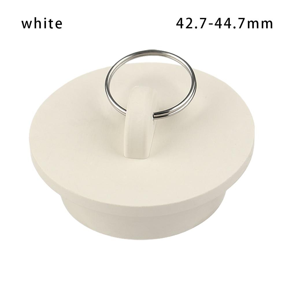 Kitchen Bath Tub Sink Water Stopper Floor Drain Plug Sink Bathtub Drainage Stopper Round Leakage-proof Plug Bathroom Accessories: 42.7-44.7mm	white