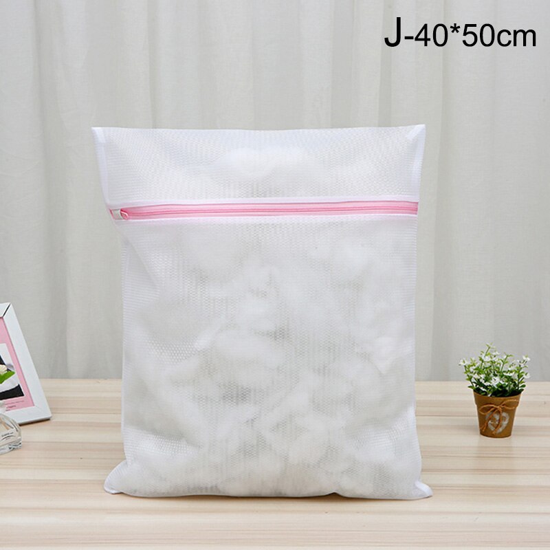 8 Size Mesh Laundry Bag Polyester Laundry Wash Bags Household Laundry Basket Laundry Bags For Washing Machines Mesh Bra Bag: Red-40x50cm