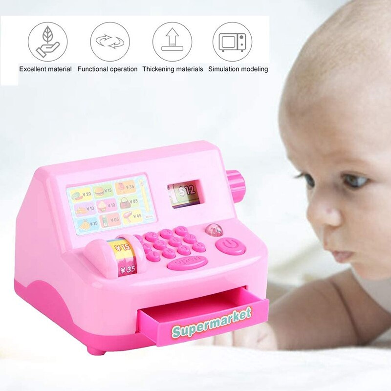 Gesimuleerde Elektronische Winkel Speelgoed, Supermarkt Kleine Huishoudapparatuur Kassa Speelgoed, Tellen Speelgoed Voor Kids Banking Spelen