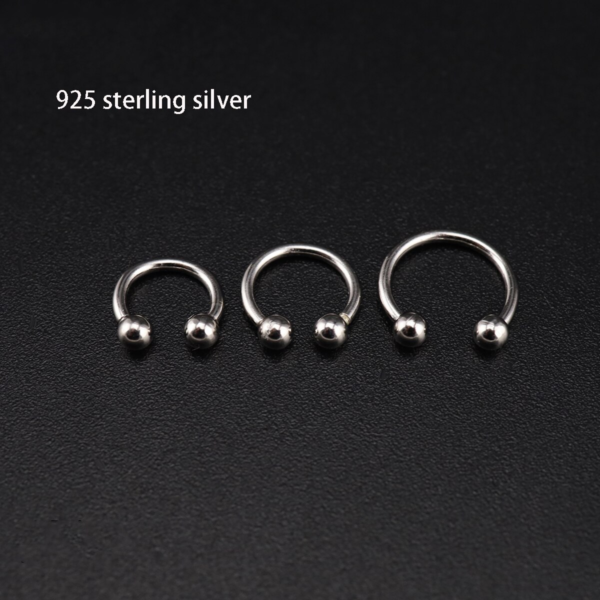 Septum Piercing Neus Ring Zilver 925 Tong Piercing Vrouwelijke Body Sieraden 100% 925 Sterling Zilver Vrouwen Accessoires 6 8 10 12 Mm