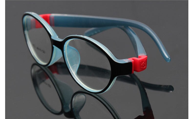 Bendable Round Light Child Glasses frame kids frames eyewear Flexible TR rubber optical lense No Screw safe Light 8820: C5