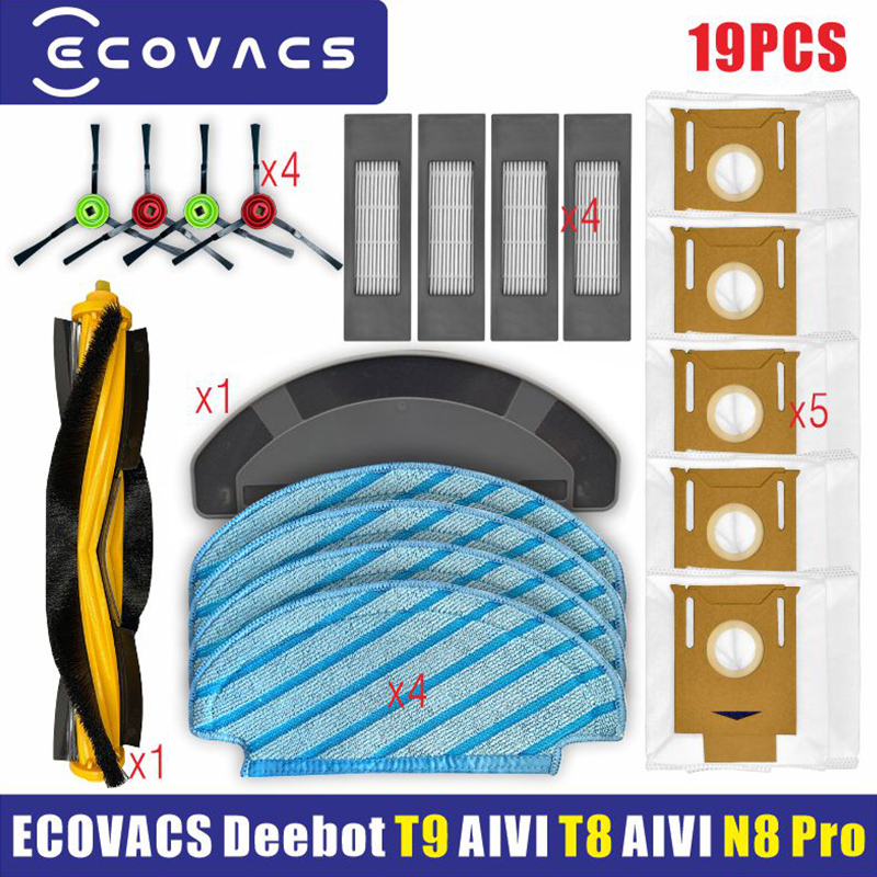 ECOVACS Deebot T9 AIVI T8 AIVI N8 Pro Serie Robot Stofzuiger Zijborstel Hoofdborstel Stof Box Filter Accessoires Onderdelen