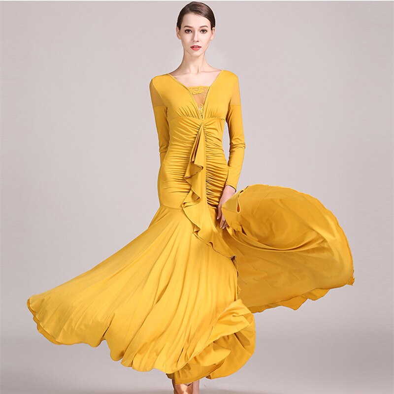 Grün Standard frauen tänze kleider für ballsaal tanzen walzer ballsaal Standard kleid modern tanzen kostümich tanzen tragen