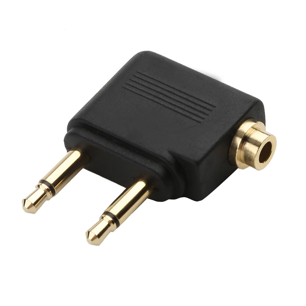 1-5Stck Audio- Adapter 3,5mm Stecker Jack Fluggesellschaft Flugzeug Kopfhörer Kopfhörer Audio- Adapter für Flugzeug Reise Kopfhörer kopfhörer