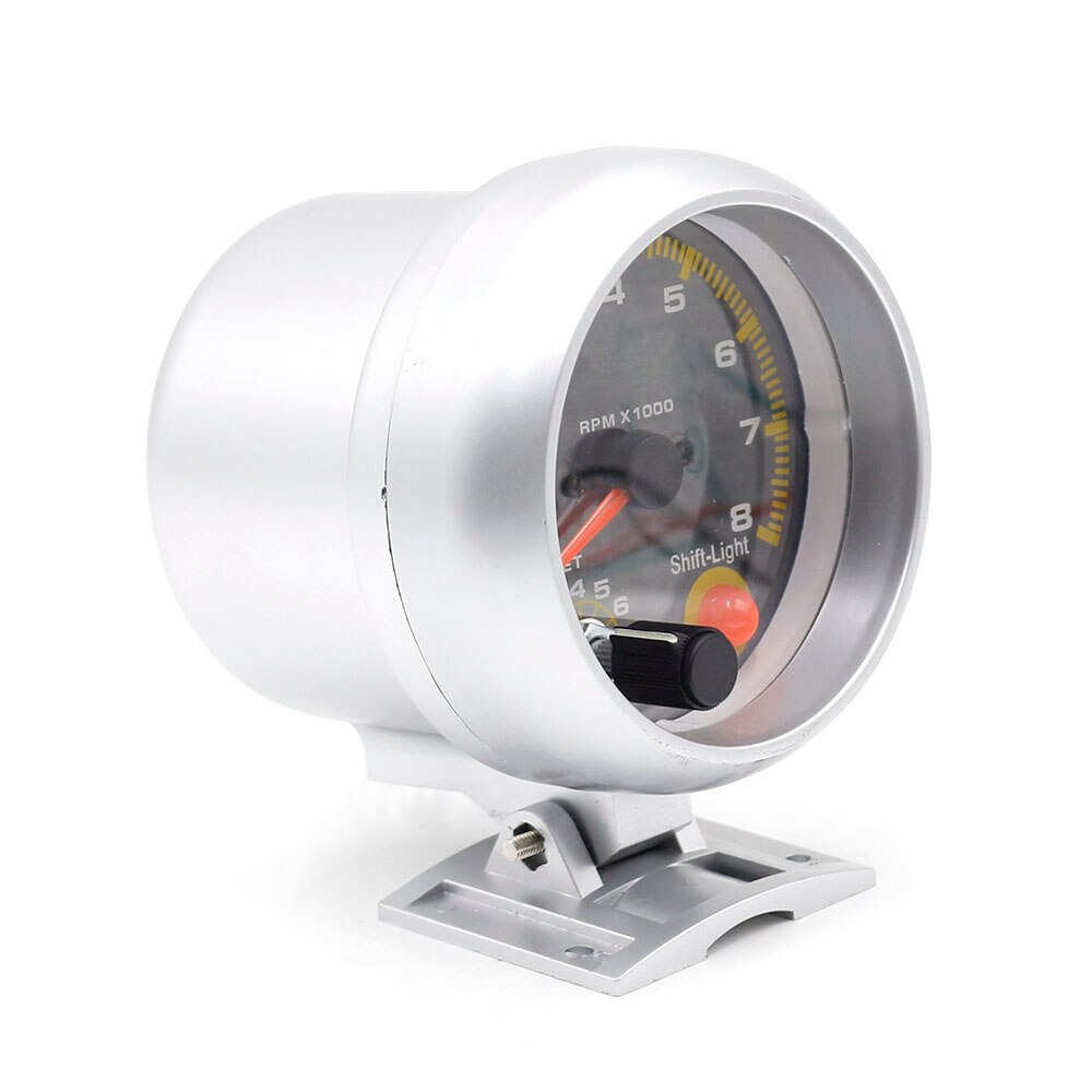 CNSPEED 3 3/4 "Auto 80mm Carbon Fibre Tachometer Rpm Gauge Meter Mit Gelb Shift Lichter Auto 80mm drehzahlmesser YC100145-CN