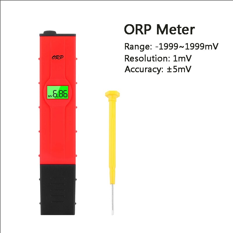 Digital PH Meter EC TDS Tester ORP Meters Conductivity Detector Water Analyser Purity Measurement for Hydroponics Pool: ORP Meter