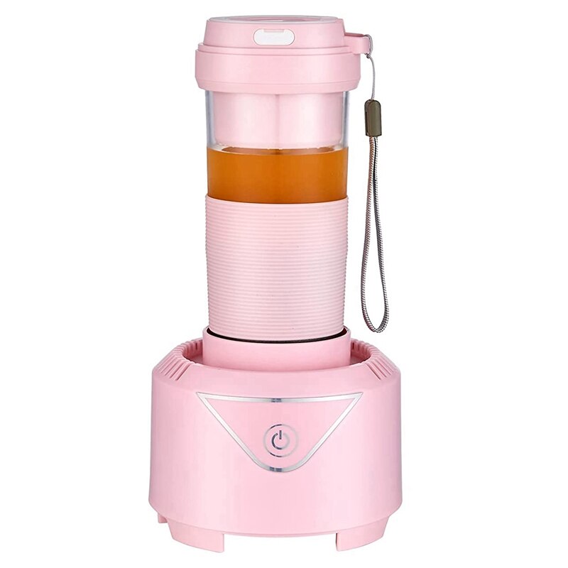 Electronic Cooling Personal Blender,Smoothies Juicer, Rechargeable Mini Size Cooling Blender,for Home Office Travel: Pink