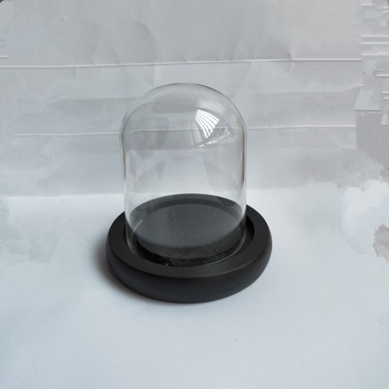 Kleine Maat 7*9Cm Black Base Glass Dome Woondecoratie Diameter = 7Cm Heigt = 9Cm glas Cover Diy Vriend Bruiloft Props