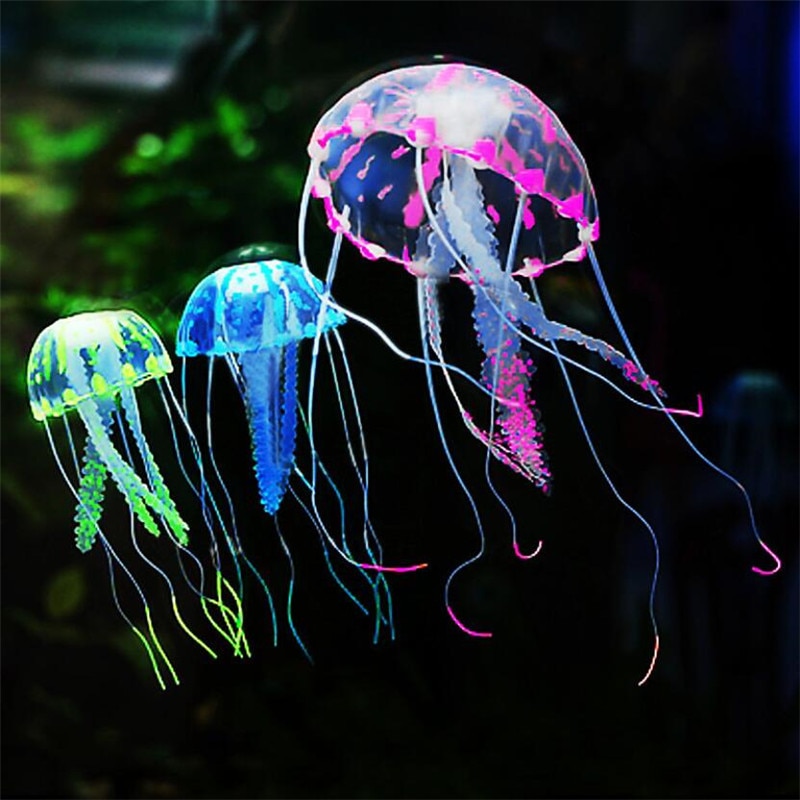 Swim Gloeiende Effect Kunstmatige Kwallen Aquarium Decoratie Aquarium Onderwater Live Plantaardige Lichtgevende Ornament Aquatic Landschap