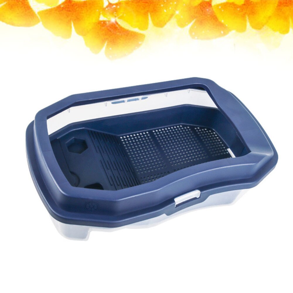 Turtle Tank Container Triple Layer Turtle Live Feeding Platform Box (Blue)