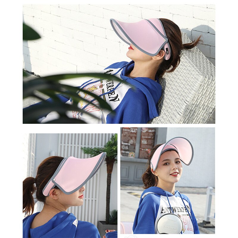 Sun Visor Hats Women Large Brim Summer UV Protecting Beach Outdoor Cap ALS88