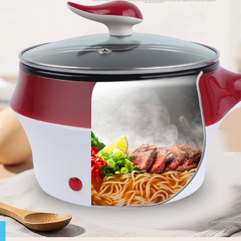 Sartén eléctrica multifuncional para cocinar arroz, máquina de Cocina eléctrica, antiadherente, para cocinar fideos, vaporizador, calentador de sopa