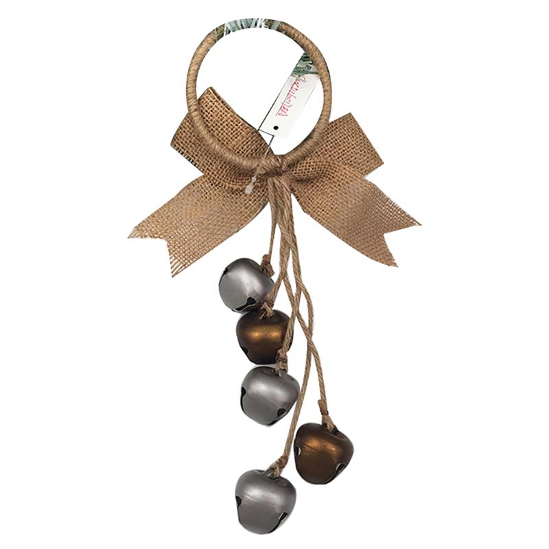 Retro Bells Kerstversiering Gemaakt Van Strik Klokken Hanger Ijzer Kerst Bel Deurknop Decoratie Kerstboom Ornamenten: C
