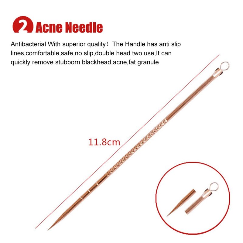4-8pcs Acne Pin Pimple Extractor Risk Free Pimple Pin Stainless Steel Blackhead Remover Pimple Extractor Facial Care Tools