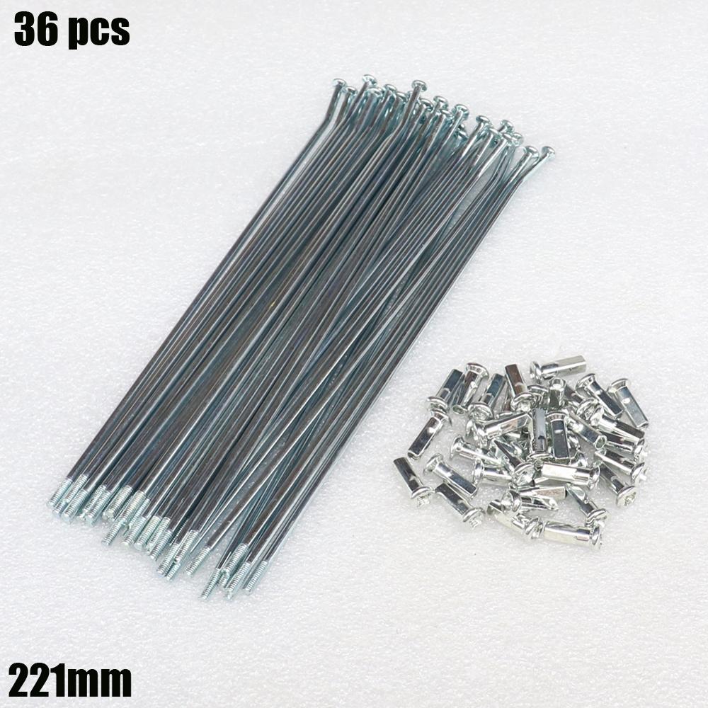 36 pcs 200-245 mm 8G spokes 4mm width spokes bend For electric bicycle bike motorcycle radios for motorcycle and child bike: 221mm
