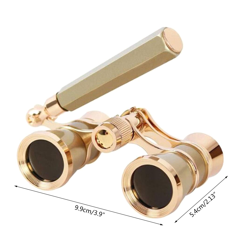3X25 Opera Glasses Binoculars Theater Glasses Mini Binocular Compact Lightweight with Handle for Adults Kids Women