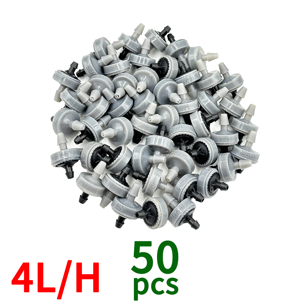 20-50 stk. drivhus 8l/ t justerbar dråbe, trykkompenserende drypper 2l/h 4l/ t emitter drypvandingssystem til haven: Burgunder