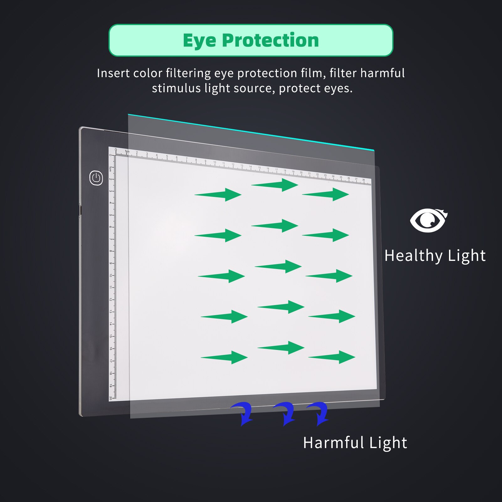 A4/A5 LED Light Pad Tracer 3mm Ultra-Thin Drawing Board Copyboard Stepless Dimming USB Powered with Scales Painting Supplies