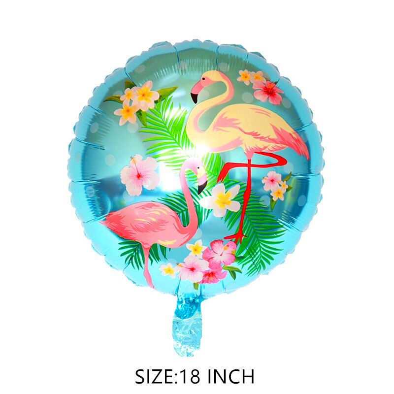 Tecknad enhörning svan flamingo 18 tum rund aluminiumfolie ballong barnfödelsedagsfest dekoration ballong leksaksballong