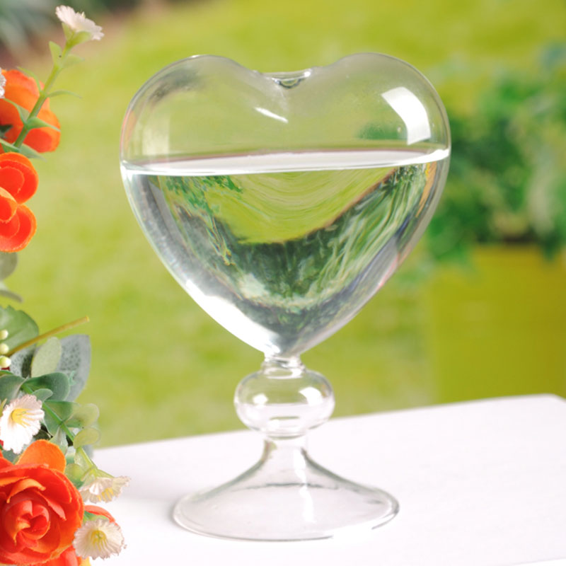 Glas blomkrukor plantera hjärta glasvas stående heminredning blomvas skrivbord dekorativ vas bröllopsfest dekor vaso