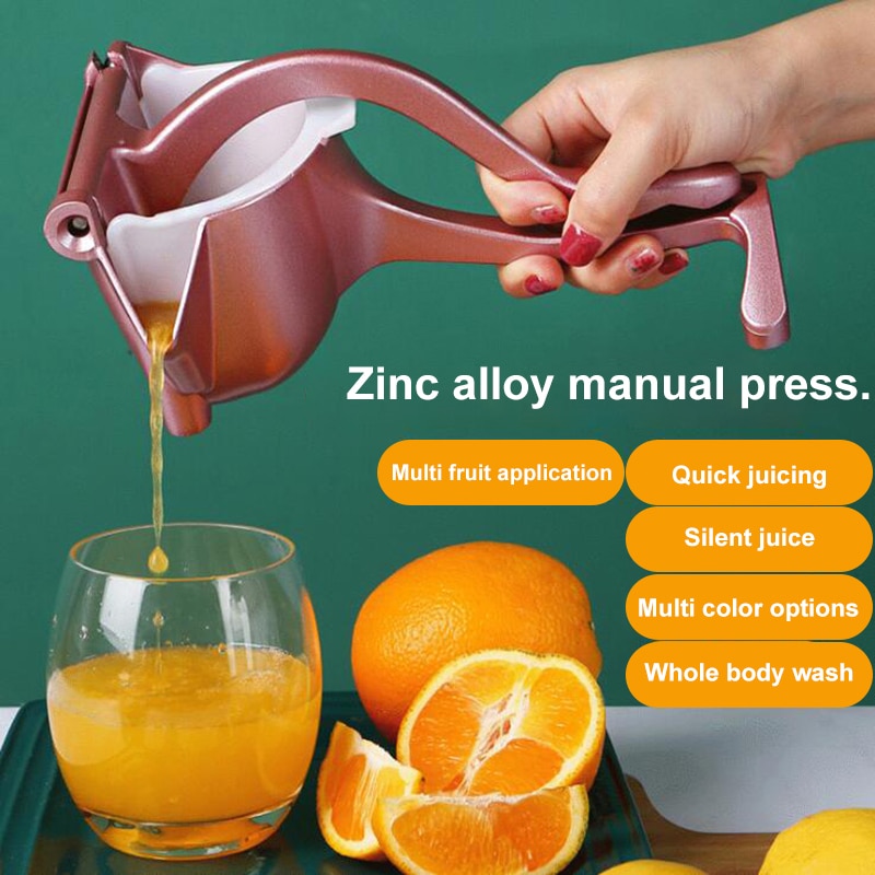 Sølvmetal manuel saftpresser frugtpressepresser saftpresser mango citron appelsinjuicer husholdnings multifunktionelt saftpresser værktøj