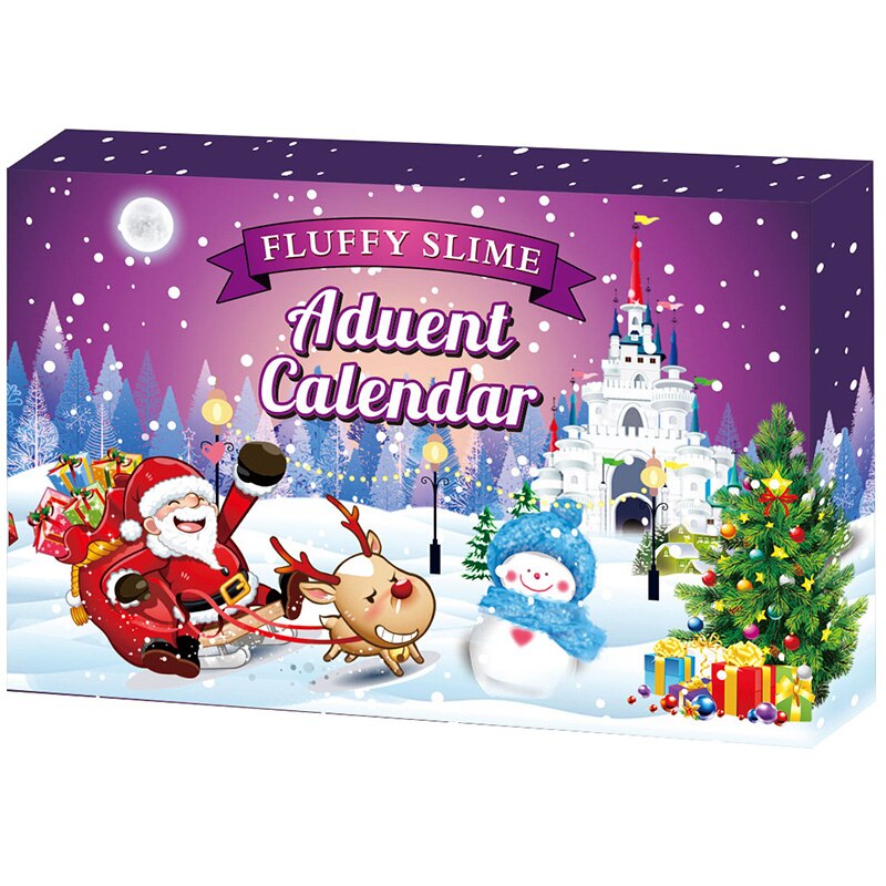 Kids Kerst Advent Kalender Diy Slime Kit Kristal Modder Set Voor Meisjes Jongens FAS6: Default Title