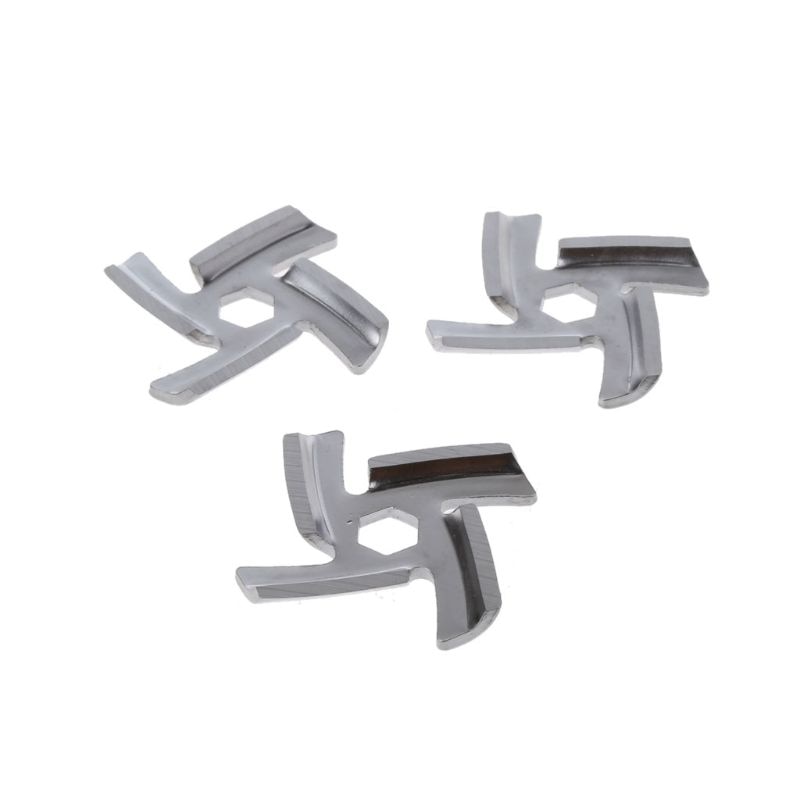 3 Stks/set Type 5 Mincer Mes Rvs Anti Roest 4 Blade Hexagon Gat Vleesmolen Onderdelen Past U1JE