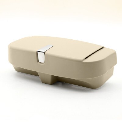 Bril Case Houder Multifunctionele Lenzenvloeistof Case Box De Houder Voor Glazen In De Auto Universele Zonnebril Houder Accessoires: Beige