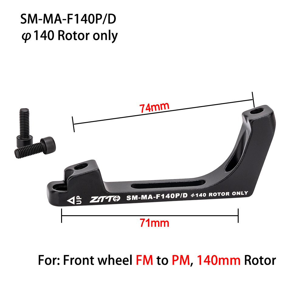 ZTTO Gravel Road Bike Brake Adapter Flat Mount 34mm 71mm To Post Mount 74mm 140mm 160mm Rotor Bicycle Caliper Converter: WHITE