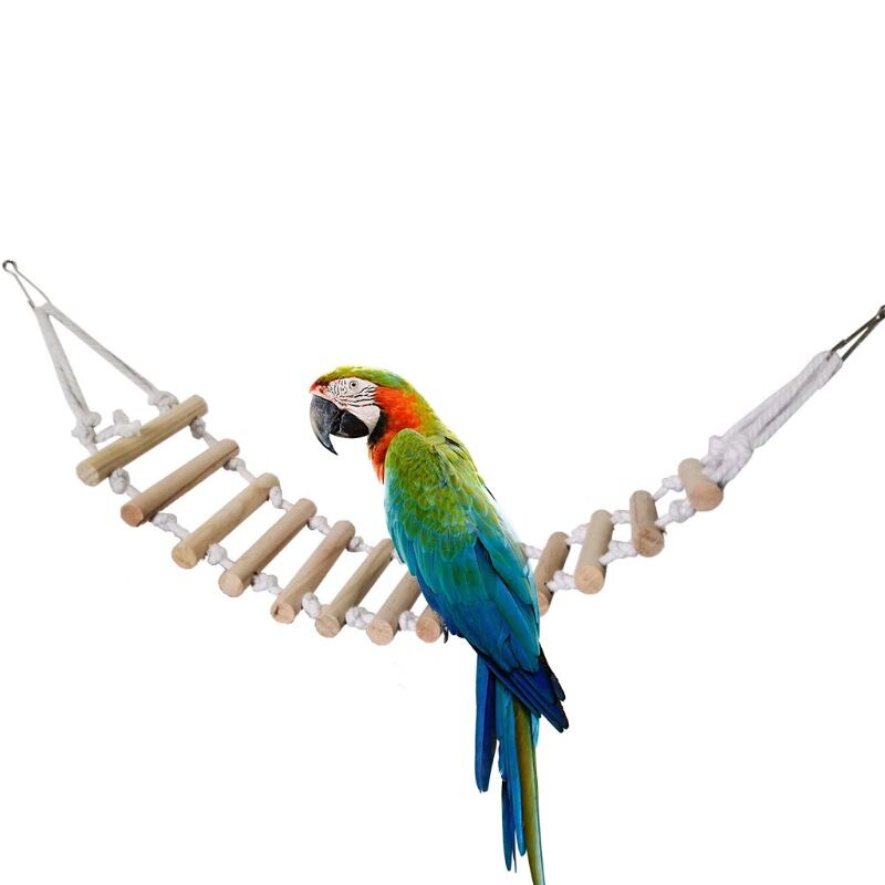 Fugl træstige bro hamster klatrereb stige legetøj nem installation ideel til små til mellemstore fugle
