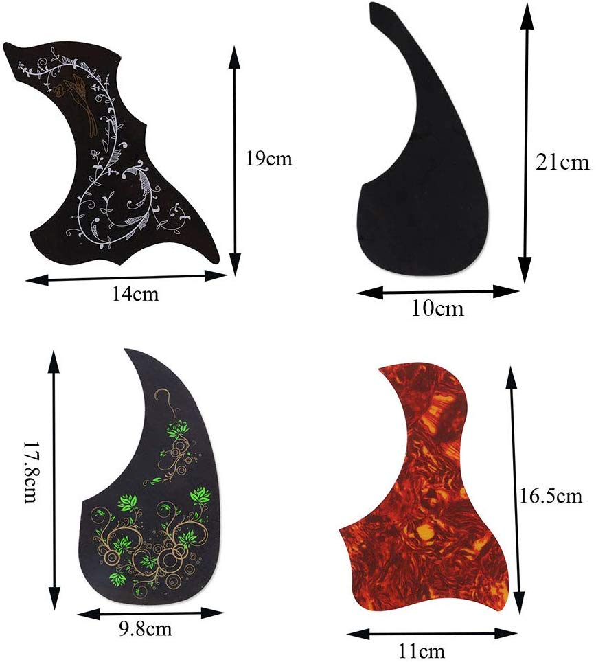 Folk akustisk guitar pickguard ridse plade selvklæbende pick guard klistermærke til akustisk guitar tilbehør