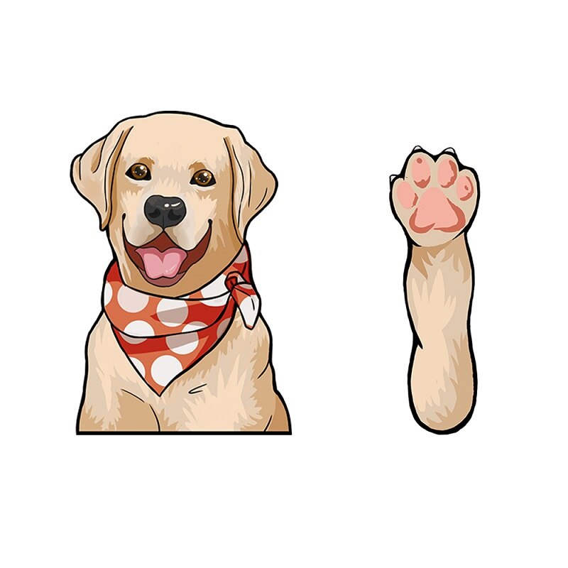 Joylive auto ruitenwisser stickers voor autoproducten auto stickers en decals labrador hond zwaaiende ruitenwisser stickers