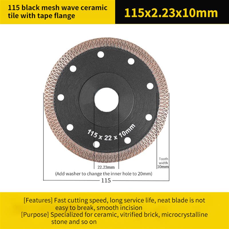 105/115/125Mm Turbo Diamant Zaagblad Disc 3 Maten Voor Diamant Hout Snijden Disc Keramiek porselein Tegels Haakse Slijper