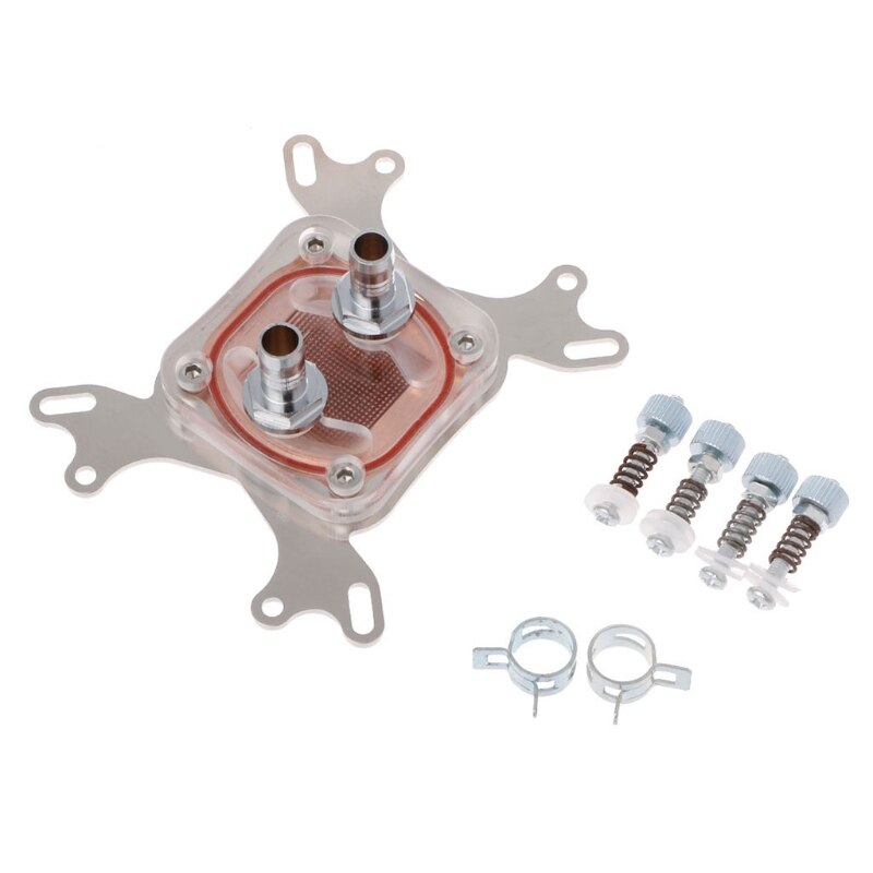 1 Set 2-Color Computer CPU Water Cooler 50mm Transparent Cover Cooling Block For AMD Intel PC Water Cooling