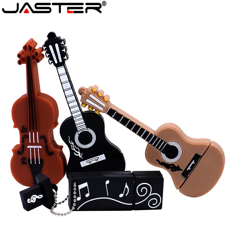 Jaster guitarra de plástico usb pen drive instrumento musical vara de memória elétrica guitar polegar drive 64gb 16gb 100% capacidade real