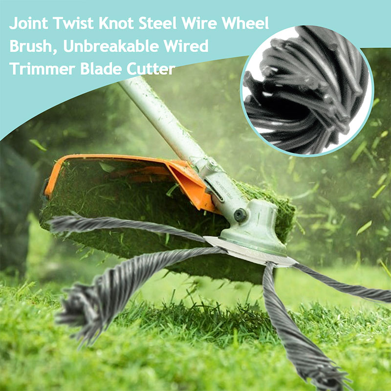 Lusqi Staaldraad Gras Trimmer Kop 6/8/9Inch Versterkte Universele Onkruidborstel Fit Rechte As Bosmaaier Verwijdering Mos Roest