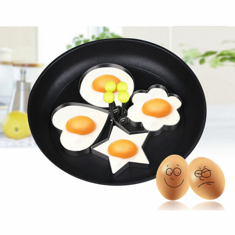 Le plus oeuf frit crêpe shaper en acier inoxydable Shaper moule moule cuisine anneaux coeur