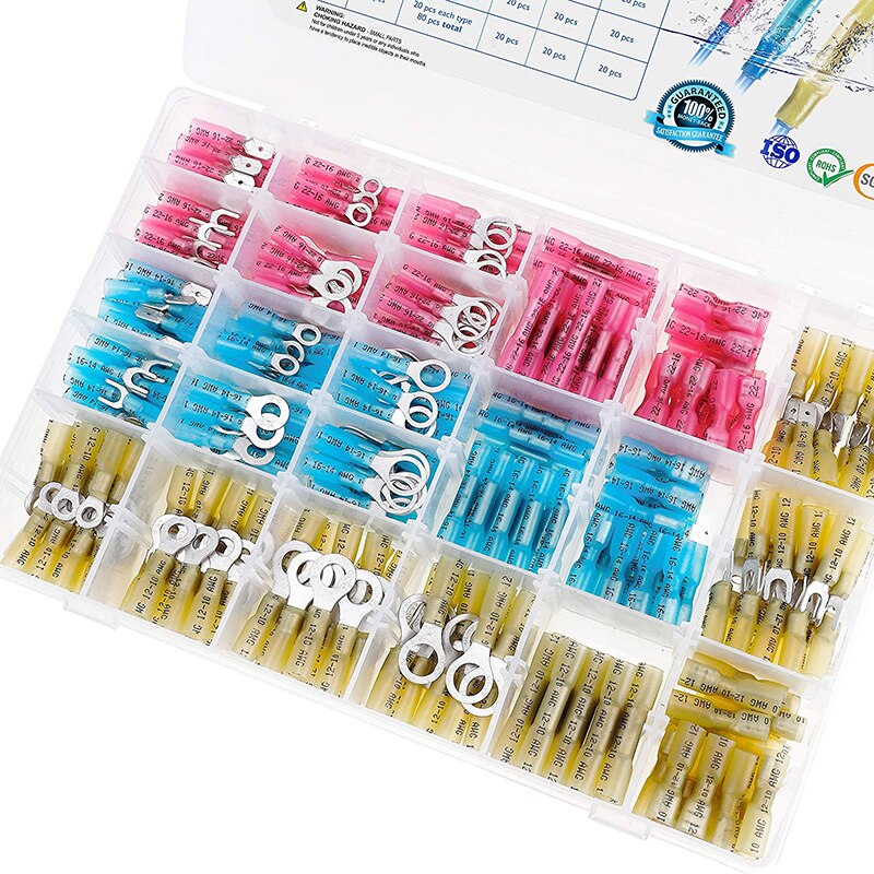500/250Stck Draht Stecker Schrumpf Spaten Anschlüsse Kugel Anschlüsse Wasserdicht Lot Draht Anschlüsse Elektrische Endgeräte: 500Stck