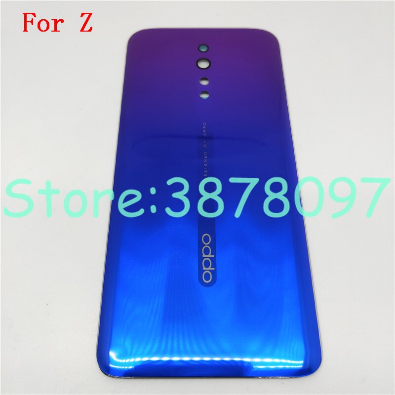 Original para oppo reno2/reno 2/reno 2z reno2 z f voltar capa da bateria porta habitação caso peças de reparo vidro traseiro: Reno Z Purple