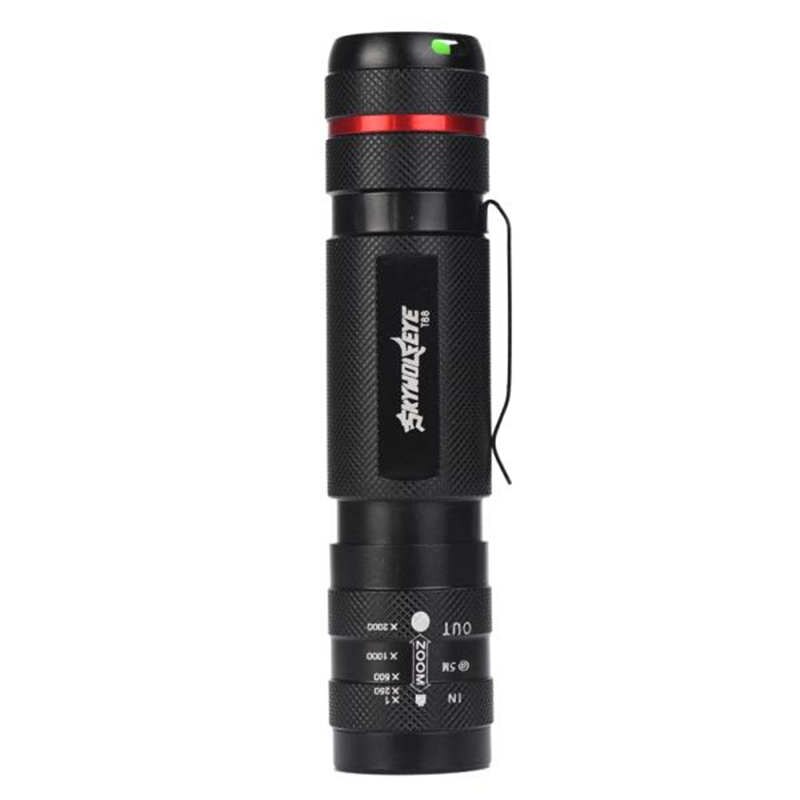 3000LM Zoomable CREE XM-L T6 LED 18650 Flashlight Torch Super Bright Light Family outdoor travel convenient lighting #4A12