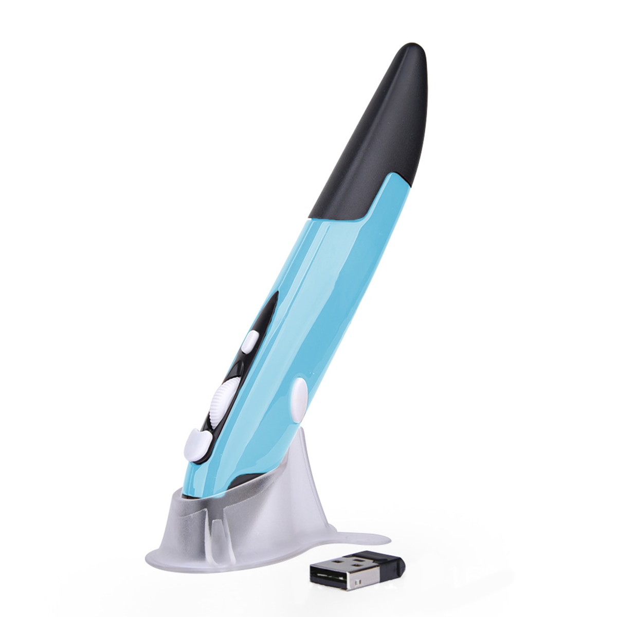 Wireless Optical USB Pen Mouse 2.4GHz Pocket Handwriting Pen Mouse Computer Peripherals for Tablet PC Laptop Desktop: Blue