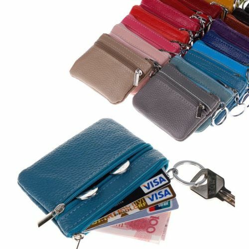 Women Men Leather Coin Purse Mini Wallet Clutch Zipper Small Change Soft Bag Mini Bag Cute Coin Purses For Christmas