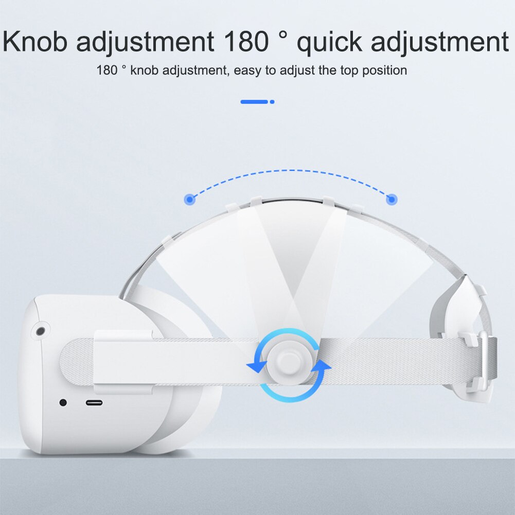 Strapazierfähiges kopfband, komfortables vr-zubehör, verstellbar, leicht zu reinigen, gaming-zubehör mit polsterung, passend für oculus quest 2