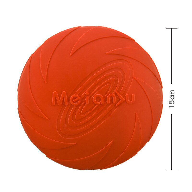 Dog Flying Disk Toy Eco Friendly Soft Rubber Floatable UFO Resistant Bite Chew Disk Puppy Interactive Training Pet Supplies: Red