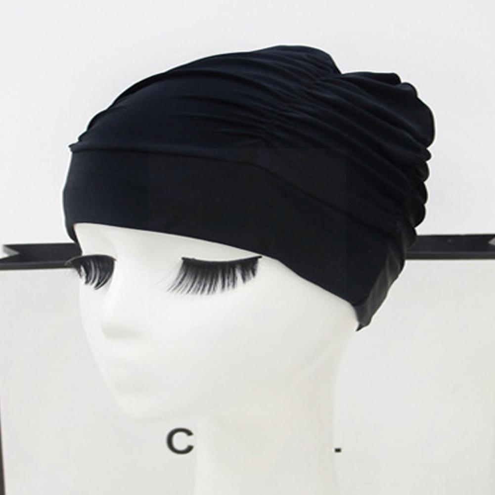 Adults High Elastic Swimming Caps Men Women Waterproof Caps Ears Swimming Pool Hair Diving Swimming Protect Cap Hat Large L E0E5