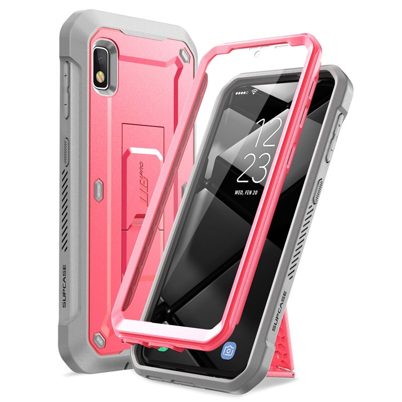 Supcase Voor Samsung Galaxy A10e Case ) ub Pro Full-Body Robuuste Holster Case Met Ingebouwde Screen Protector &amp; Kickstand: Pink