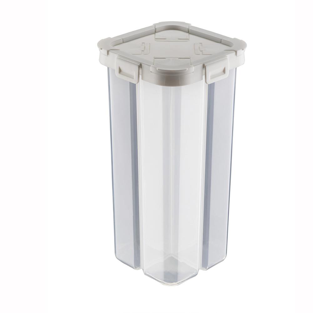 Food Storage Box Cereal Sealed Box Snacks Jar Refrigerator Food Crisper Kitchen Accessories Organizer Home 4 Grid Compartment: large white