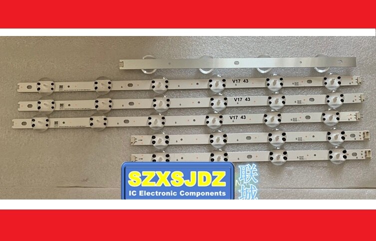 4Stck = 2PCSX 6LED + 2PCSX4LED wir1 55V0 E74739 94V-0 43 "V17 Kunst3 2867 Umdrehung 0,3 1 10leds (6LED + 4LED)85cm